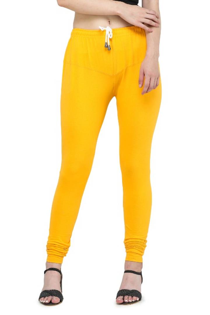 Trendy Cotton Blend Churidar Legging With Drawstring Waistband
